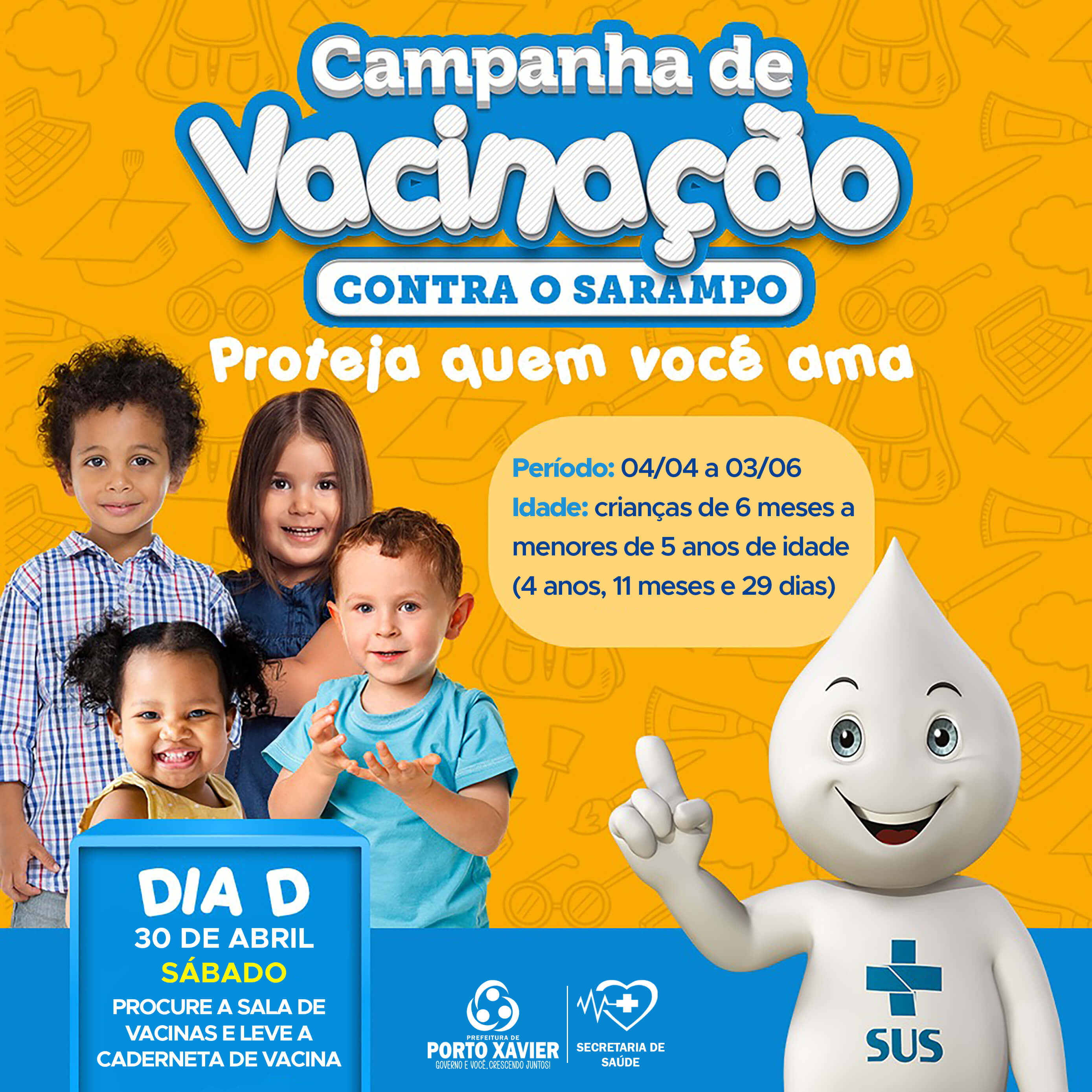 CAMPANHA DE VACINAÇÃO CONTRA SARAMPO INICIA NA PRÓXIMA SEGUNDA